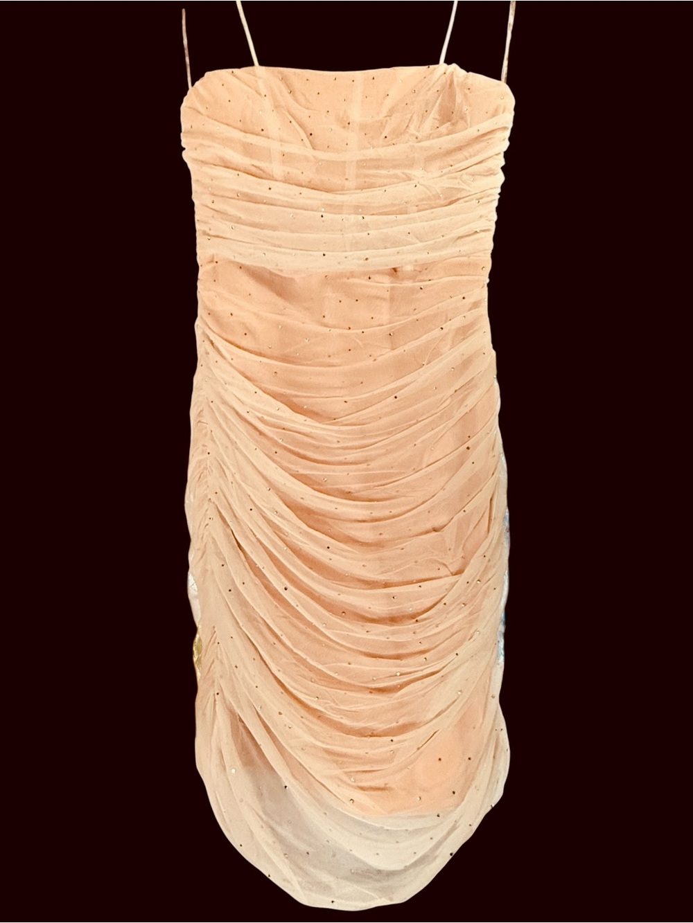 Boutique Brand Strapless Ruched Cocktail Dress Blush Boning Lined
